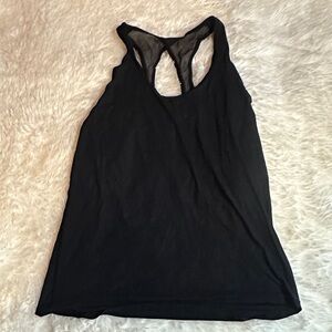 Lululemon black tank with mesh! Worn 1x!